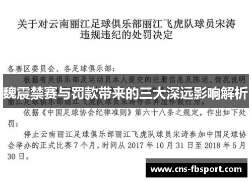 魏震禁赛与罚款带来的三大深远影响解析 魏震禁赛与罚款带来的三大深远影响解析